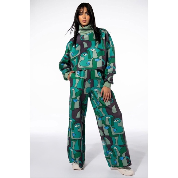 AKIRA MEDUSA WIDE LEG SCUBA SET, XL - Picture 2 of 3